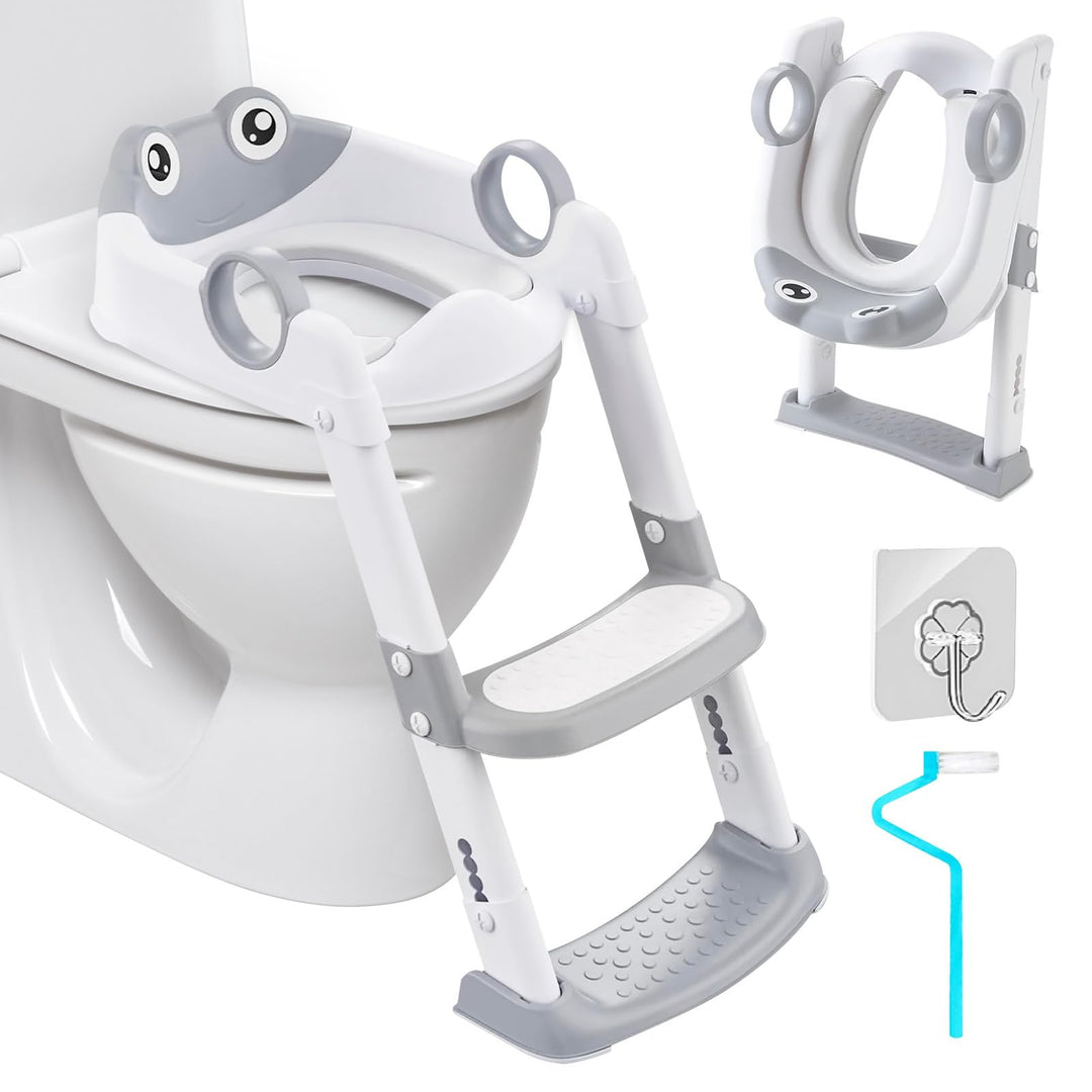 UCAMP Toilettensitz Kinder Toilettenaufsatz Kinder, Toilettensitz Kinder mit Treppe, Höhenverstellba