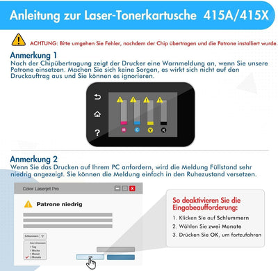 4er-Pack 415A 415X Kompatible Ersatz für HP Color Laserjet Pro MFP M479fdw M479dw M479dn M479fnw M47