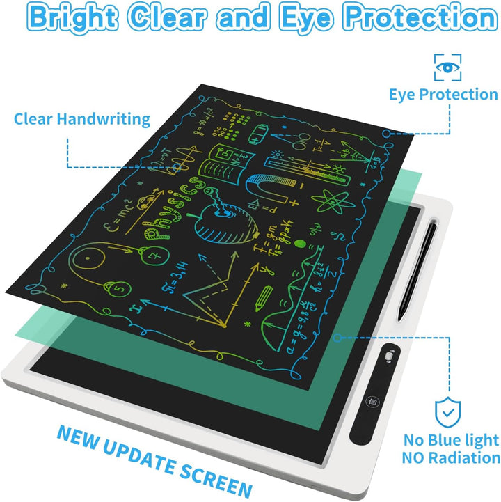 LCD-Schreibtablett, 22 Zoll Dual Colorful Screen Writing Doodle Board Elektronischer digitaler Schre