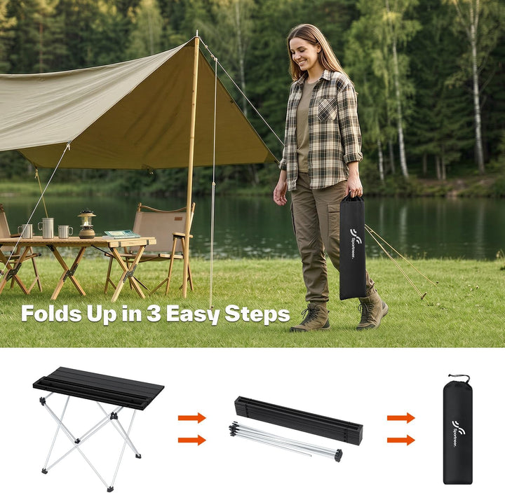 Campingtisch Klapptisch Camping, Aluminium Klapptisch Camping Tisch Faltbarer Picknick-Tisch Tragbar