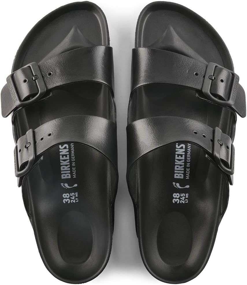 BIRKENSTOCK Damen Arizona Eva Pantoletten, 46 EU Schwarz