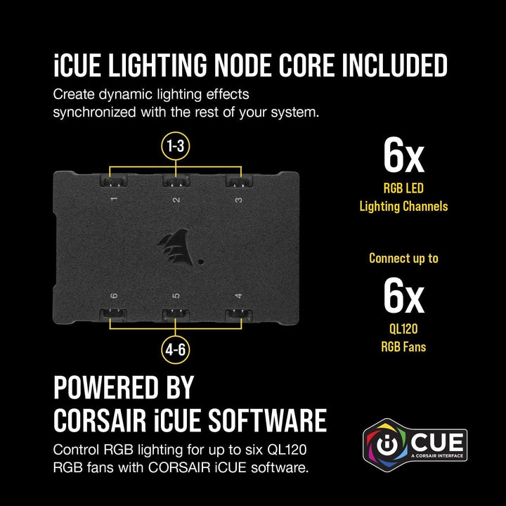 Corsair iCUE QL120 RGB, 120-mm-LED-PWM-Lüfter (für Desktop, 68 Einzeln Ansteuerbare, Schwindigkeiten