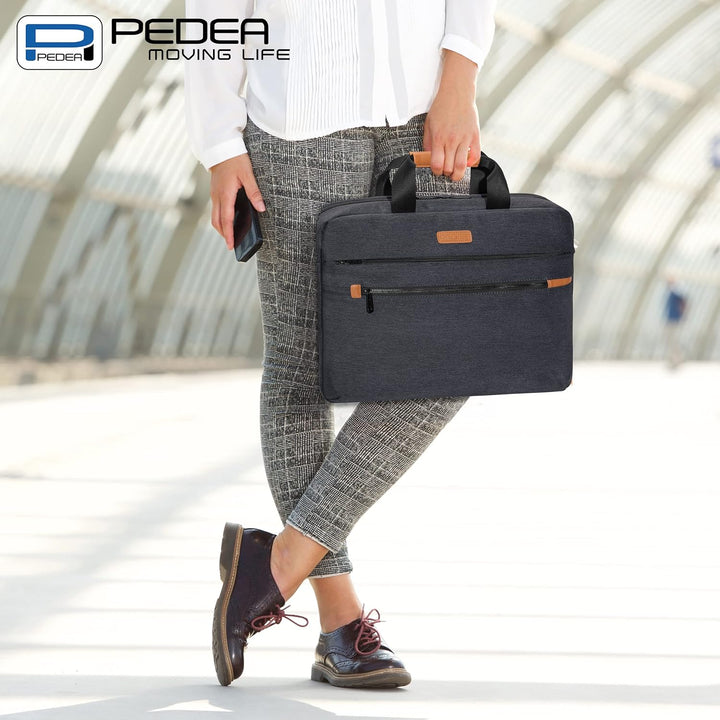 Pedea Laptoptasche Elegance Pro Notebook-Tasche 15,6 Zoll (39,6 cm) Umhängetasche mit Schultergurt u