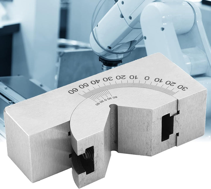 Winkel-V-Blockfräsen, 75 x 25 x 36 AP30 V-Block mit einstellbarem Winkel Präzisionsmessmikro-Fräsein