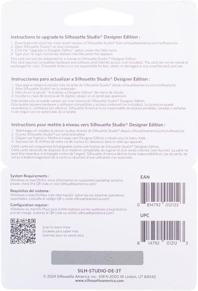 Silhouette America SILH-STUDIO-DE-3T Studio Designer Edition Upgrade