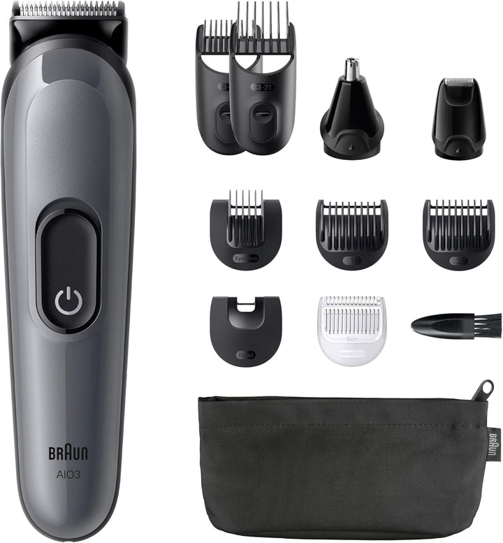 Braun All-in-One Trimmer-Set 3, 11-in-1 Multigroom, Barttrimmer, Nasenhaartrimmer, Haarschneidemasch