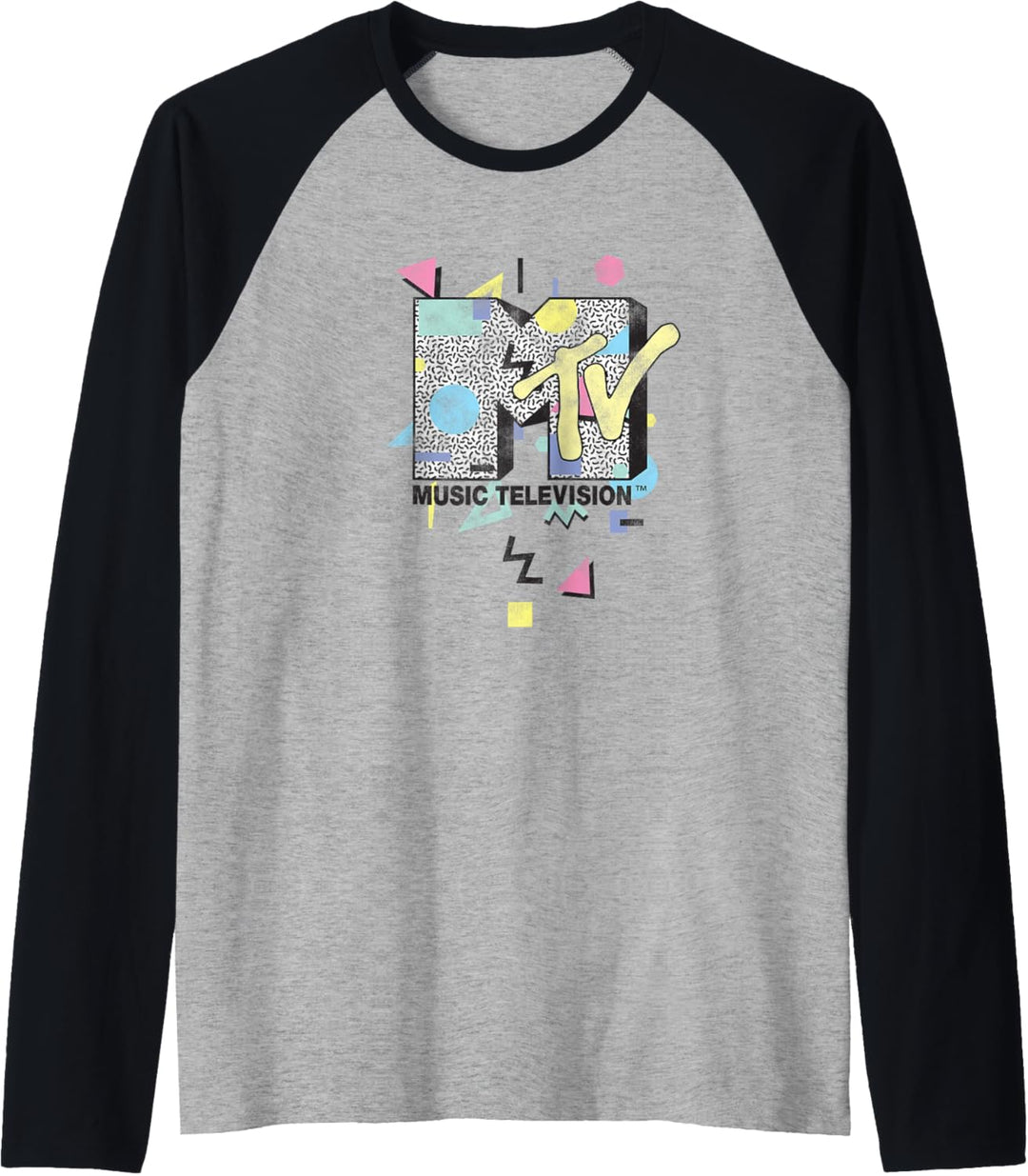 MTV 90's Colorful Art Style Logo Raglan