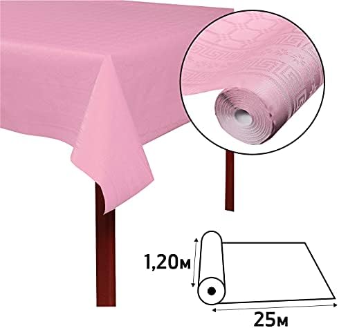 Pronappe Tischdecke R482586I Einweg-Tischdecke aus Damastpapier Länge 25m Breite 1,20m (pro Rolle) F