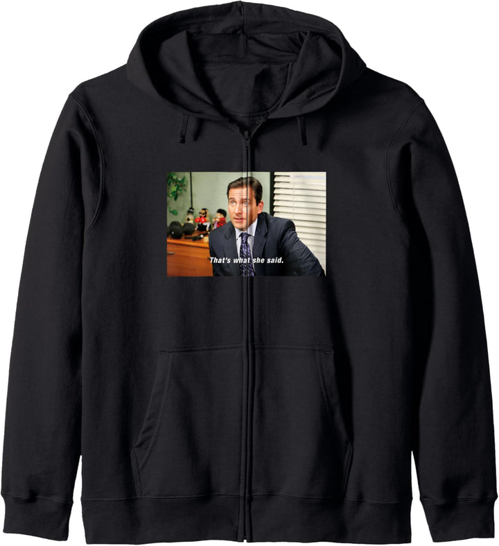 The Office Das sagte sie Bildunterschrift Kapuzenjacke