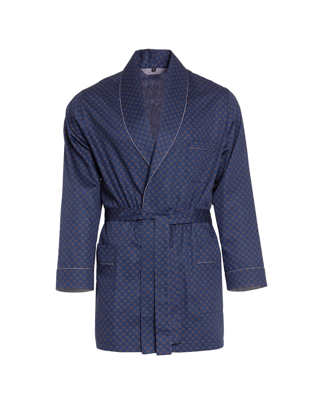Herren Morgenmantel – kurz – Bademantel Revise RE-509 - Elegant - 100% Baumwolle S Dunkelblau C10, S