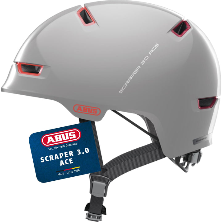 ABUS Stadthelm Scraper 3.0 ACE - Robuster Fahrradhelm für den Stadtverkehr - für Damen und Herren L