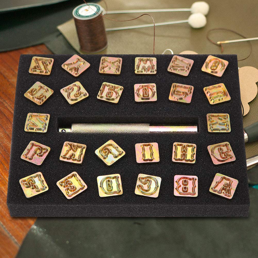 Alphabet Punsch Stempel, 13mm Metall Stempel Punch Set Vintage Design Alphabet 26 Buchstaben sterben