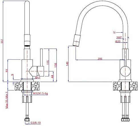 VBChome Spülbecken mit Armatur 78 x 48 cm Beige Granit Einzelbecken Einbauspüle Abtroffläche gespren
