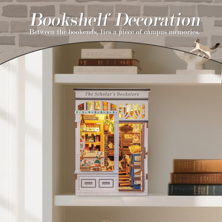 CUTEBEE Book Nook Kit – DIY Puppenhaus Häuser, Miniatur Haus Selber Bauen Bausatz für Erwachsene, 3D