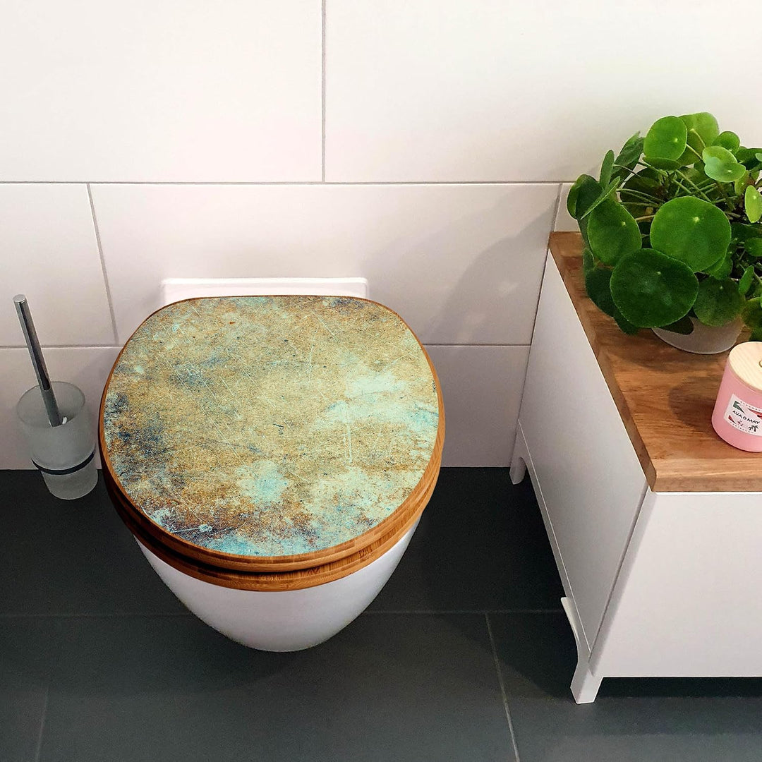 banjado Design WC Sitz Bambus Absenkautomatik 45,8x37,5cm - Toilettendeckel mit Absenkautomatik Holz