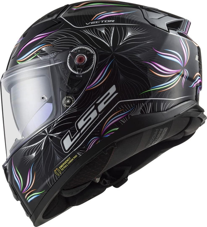 LS2, Integralhelme motorrad VECTOR II Tropical, black white M M black white, M black white