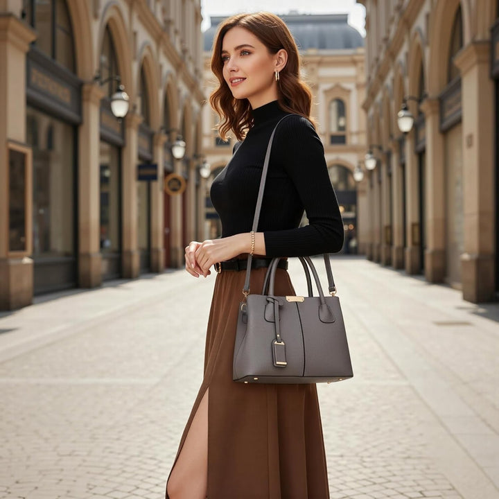DIRRONA Elegant Damen Handtasche Schultertasche Gross Kapazität Umhängetasche Beiläufig Reise Tasche
