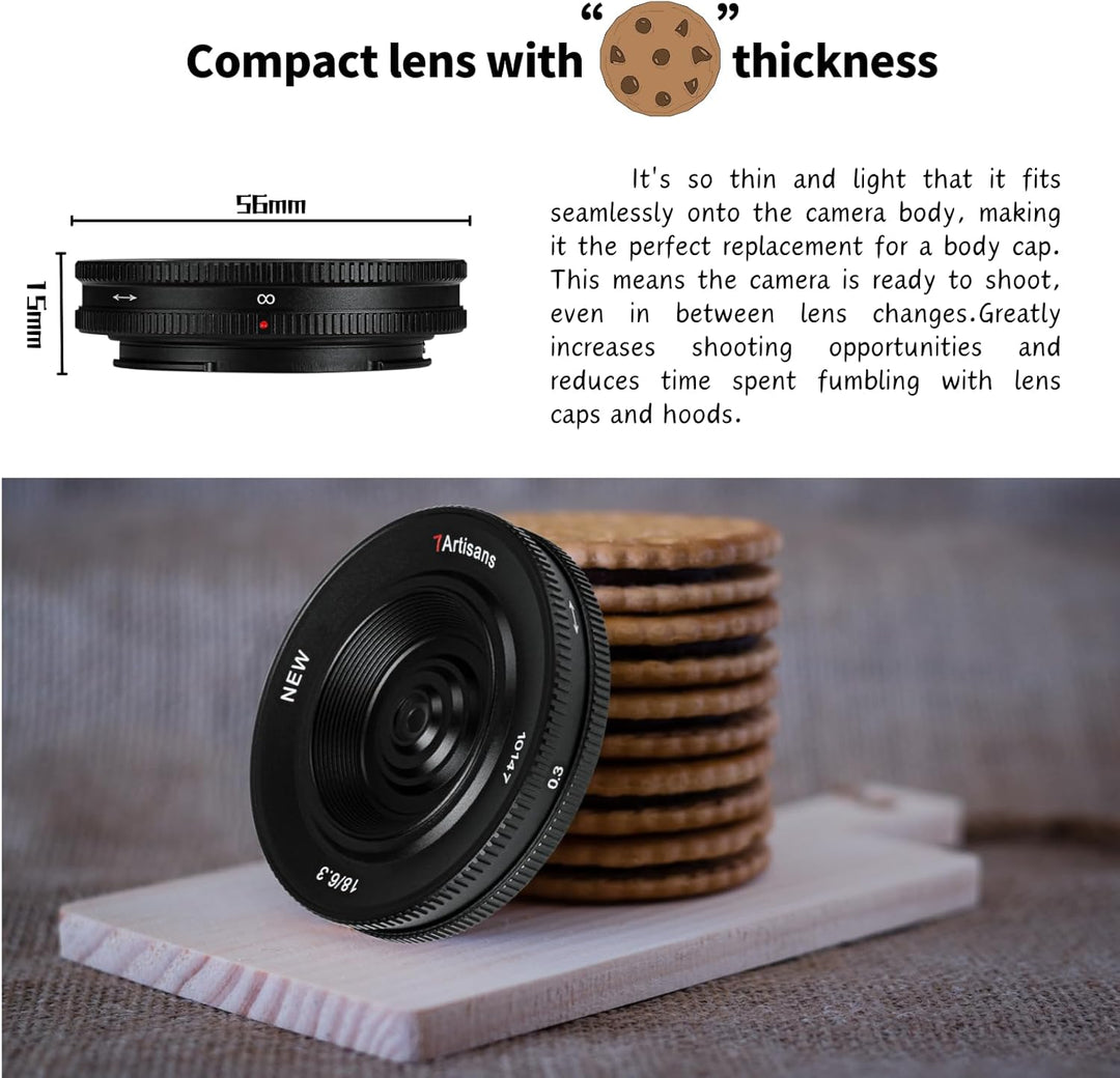 7artisans 18 mm F6.3 Ⅱ APS-C Ultra-Weitwinkel-Objektiv für Fujifilm FX-Mount Kameras
