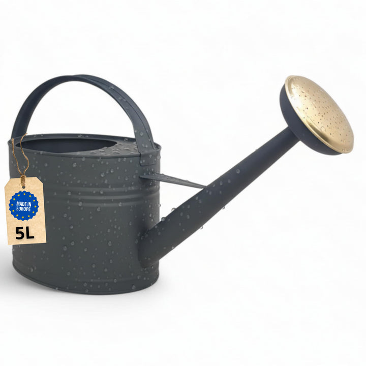 LIVLIG Giesskanne 5 Liter, Blumengiesskanne für Garten &amp; Balkon, Hochwertige Metallgiesskanne 5L aus
