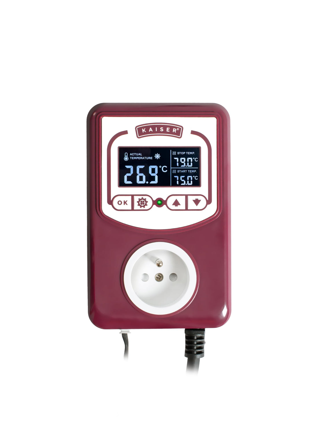 KAISER COMPANY Digitaler Thermostat für Räucheröfen – präzise Temperatursteuerung 15–130°C, Kalibrie