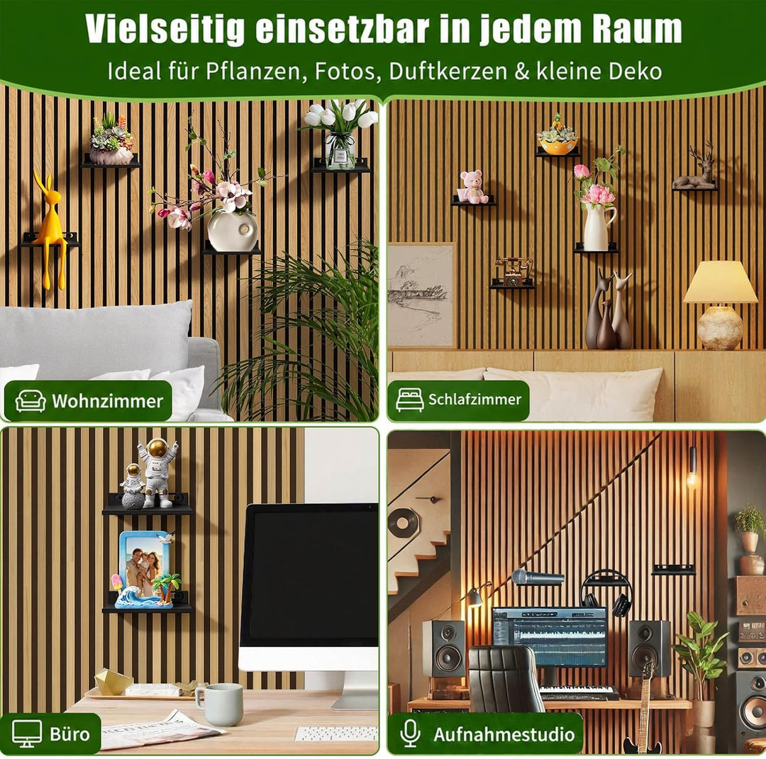 Regal für Akustikpaneele Ohne Bohren - 2 Stück Zubehör Akustikpaneele für Vertikale Horizontale Pane