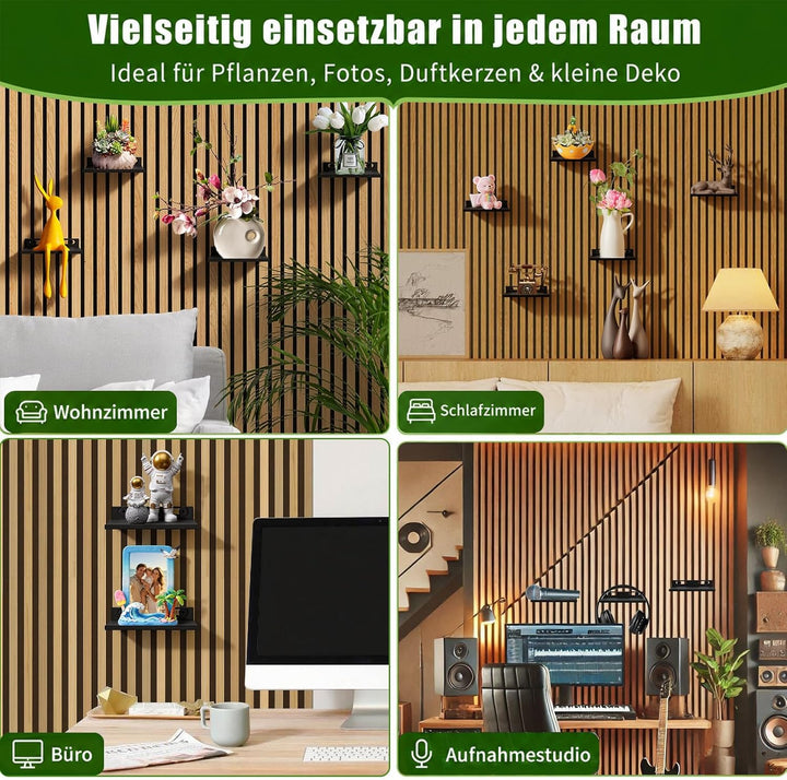 Regal für Akustikpaneele Ohne Bohren - 2 Stück Zubehör Akustikpaneele für Vertikale Horizontale Pane