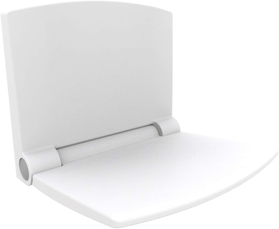Sanit Duschsitz Lifestyle (für Dusche, Bad ergonomische Sitzfläche Absenkautomatik Farbe weiss) weis