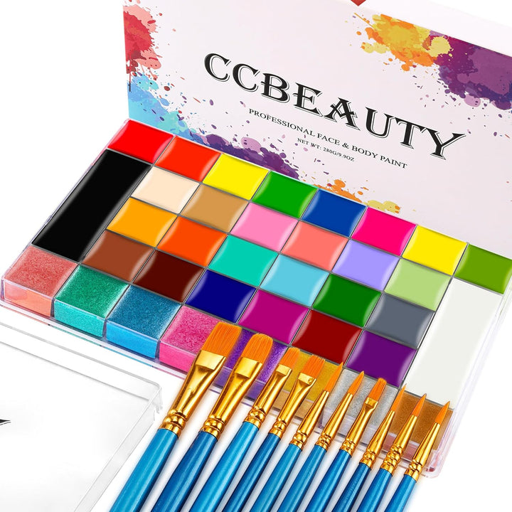 CCbeauty Bodypainting 36 Farben Face Paint Professional Theaterschminke Ölbasierte ungiftige Make-Up
