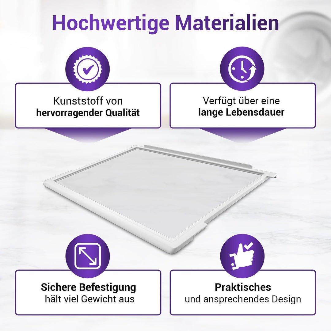 Viоks.pro Kühlschrank Glasplatte Ersatz für Gorenje Kühlschrank Einlegeboden Glas 163336 465 x 300 m