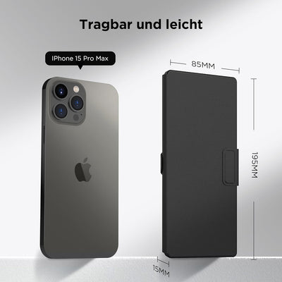 CACOE Bluetooth Tastatur mit Ständer, Mini Tastatur für Handy, Ultraflache Tragbare, Faltbare, Dual-