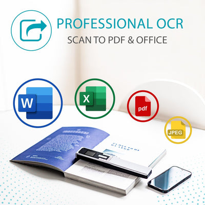 IRIScan Book akku mobiler Scanner : 12PPM Batterie dokumentenscanner, kostenloser PDF-Editor, Mini S