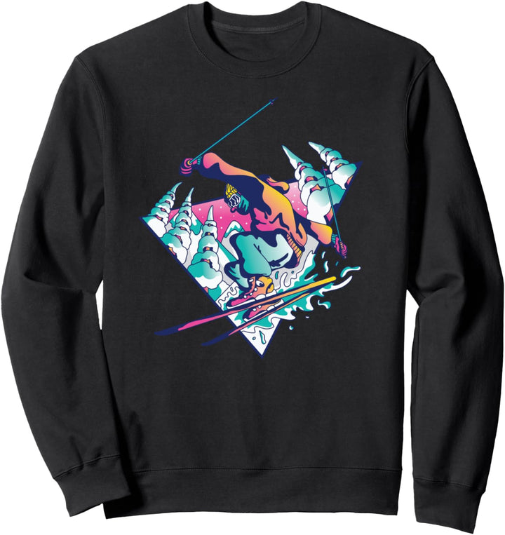 Skifahren Skifahrer Wintersport Sweatshirt