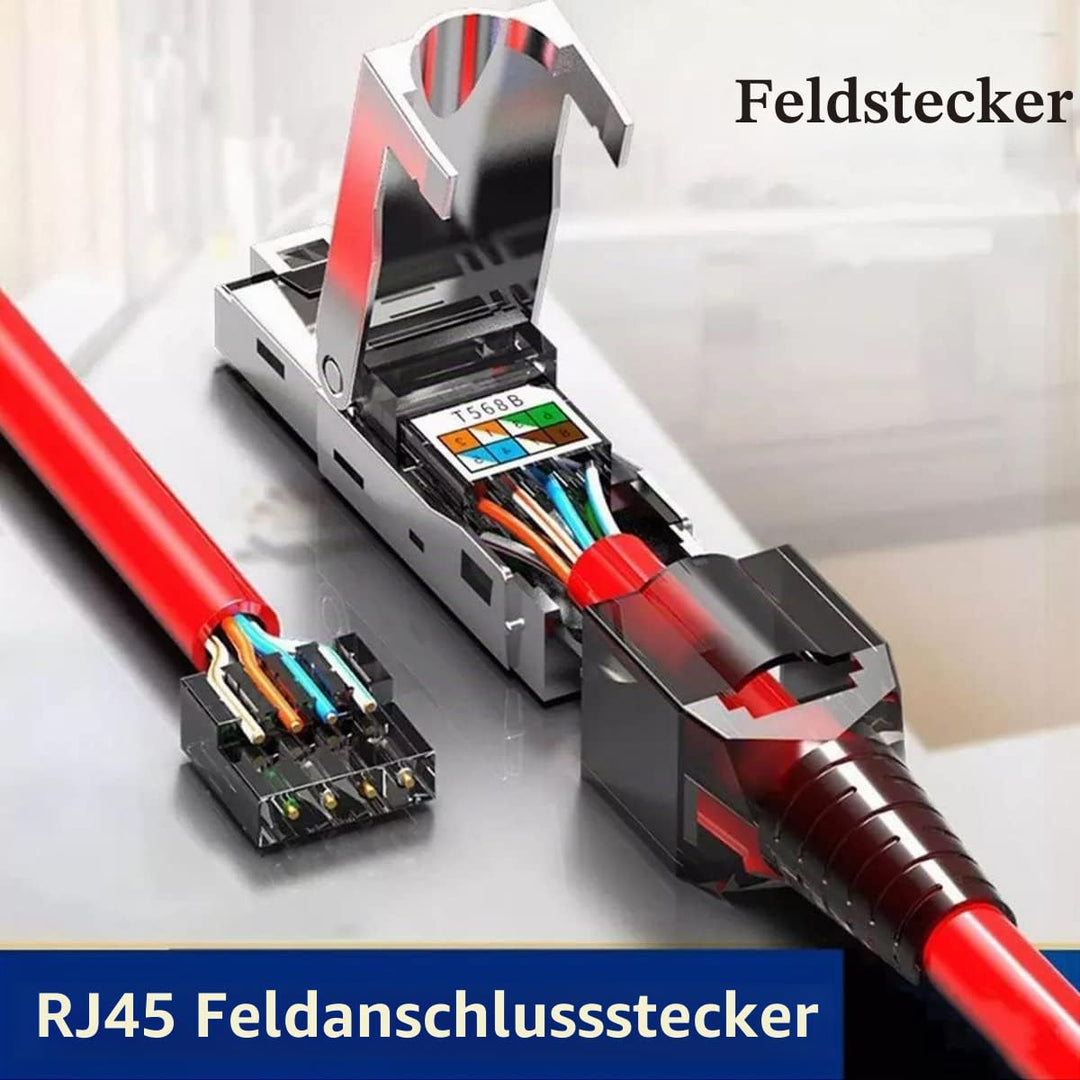 8 Stück Netzwerkstecker Cat 7 werkzeuglos CAT7 CAT7A RJ45 LAN UTP Kabel Stecker ohne Werkzeug werkze