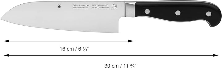 WMF Spitzenklasse Plus Santoku Messer 30 cm, Made in Germany, Messer geschmiedet, Performance Cut, S