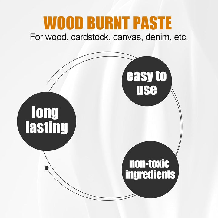 Wood Burning Gel | Easy to Apply Burn Paste for Wood Craft Combustion Gel | Multifunctional Pyrograp