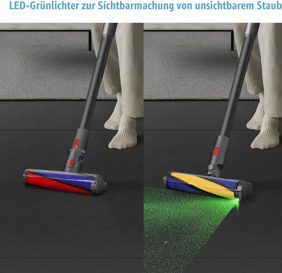 DrRobor Softwalze Bodendüse für Dyson V10 V11 V15 V7 V8, Elektrischer Soft Roller Bürste Aufsatz mit
