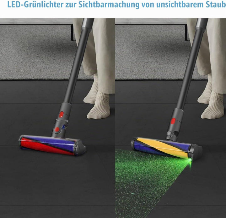 DrRobor Softwalze Bodendüse für Dyson V10 V11 V15 V7 V8, Elektrischer Soft Roller Bürste Aufsatz mit