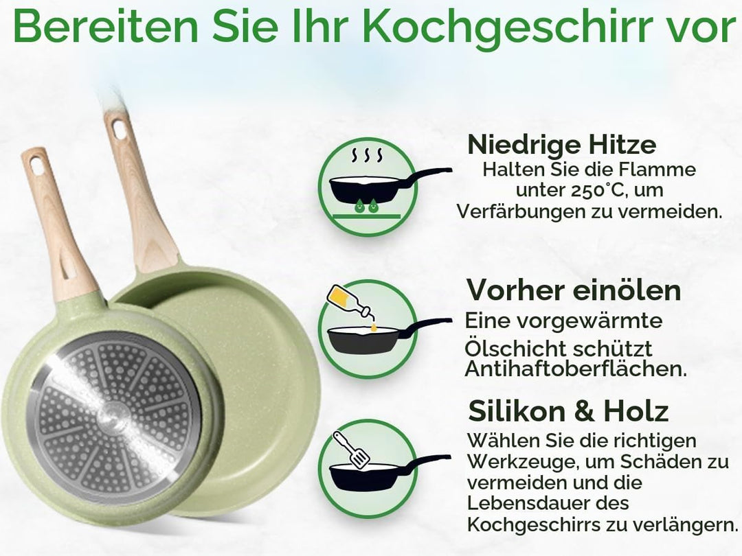 JUST PERFECTO Induktions Töpfe Set 15 pcs - Pfannenset mit deckel - Induktions Töpfe Set - töpfe &amp; p