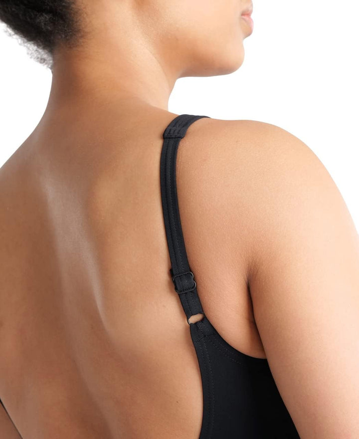 ARENA Damen Women's Bodylift Swimsuit Lola U Back Panel Badeanzüge (1er Pack), Black-rose Violet