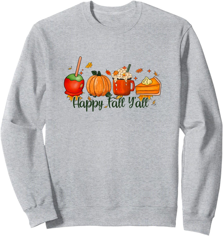 Happy Fall Y'all Pumpkin Spice Latte Herbstkaffee Sweatshirt
