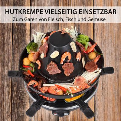 Syntrox Germany Tatarenhut Tischgrill Elektrogrill Grill Raclette für 6 Personen