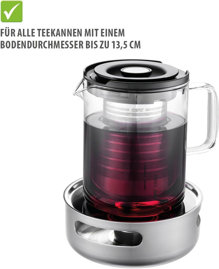 GEFU Stövchen T-PREP – Edelstahl Teewärmer für Langanhaltenden Genuss | Gleichmässige Wärmeverteilun