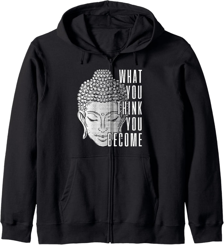 Buddha Spiritueller Spruch Buddhismus Yoga Geschenk Kapuzenjacke