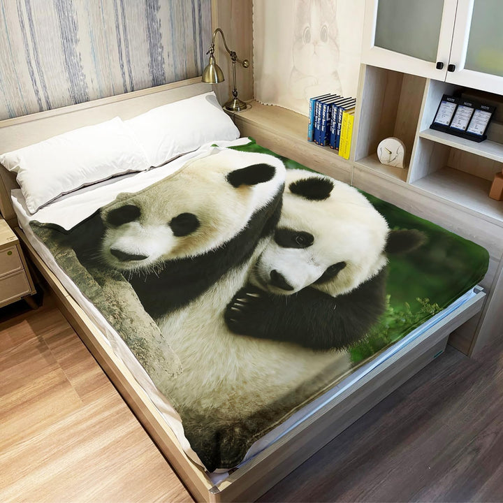 YISUMEI - 150 x 200 cm Decke - Personalisierter Grosser Panda Fleecedecke,Kaschmir-Gefühl Kuscheldec
