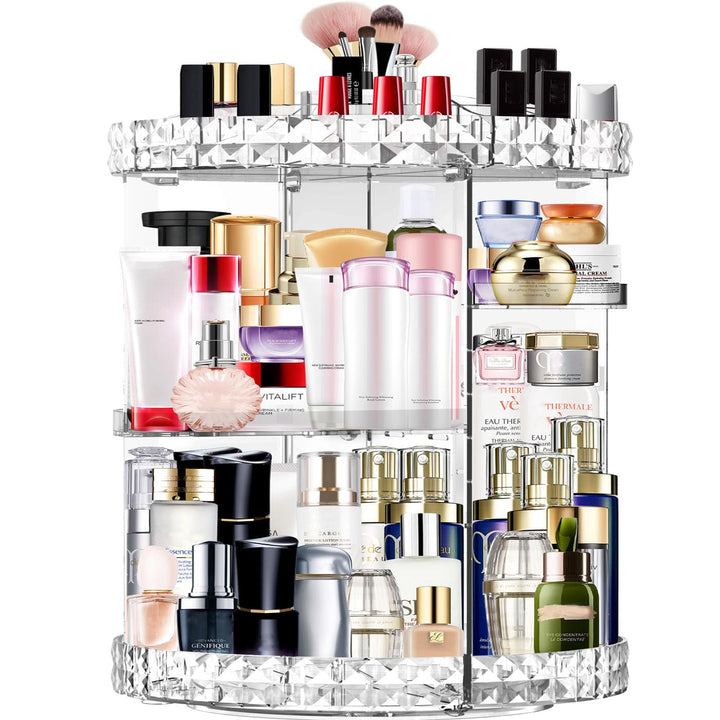 Make Up Organizer 360 Grad drehbar Kosmetik Organizers, 7 Verstellbare Ebenen Grosse Kapazität Makeu