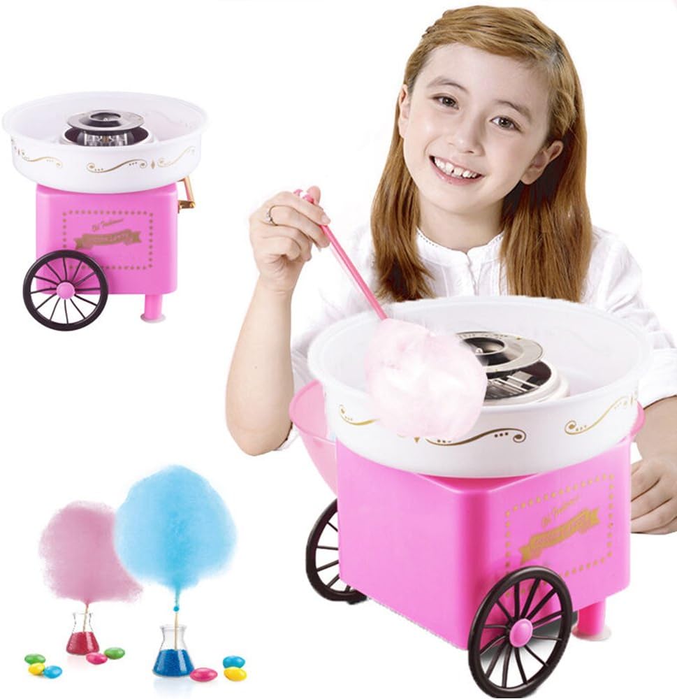 Zuckerwattemaschine, Marshmallow-Maschine mit 10 Stäbchen &amp; Messlöffel, Ideal für Kindergeburtstag &amp;