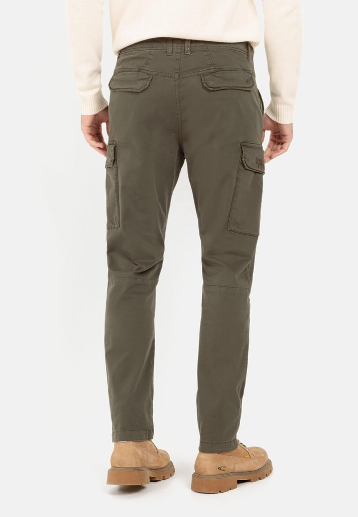 camel active Herren Tapered Fit Cargo Hose 33W / 30L Dark Khaki, 33W / 30L Dark Khaki