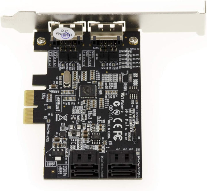 KALEA-INFORMATIQUE PCIe 4 + 2 Ports SATA und eSATA 6G Controller-Karte mit Marvell 88SE9230 Chipsatz
