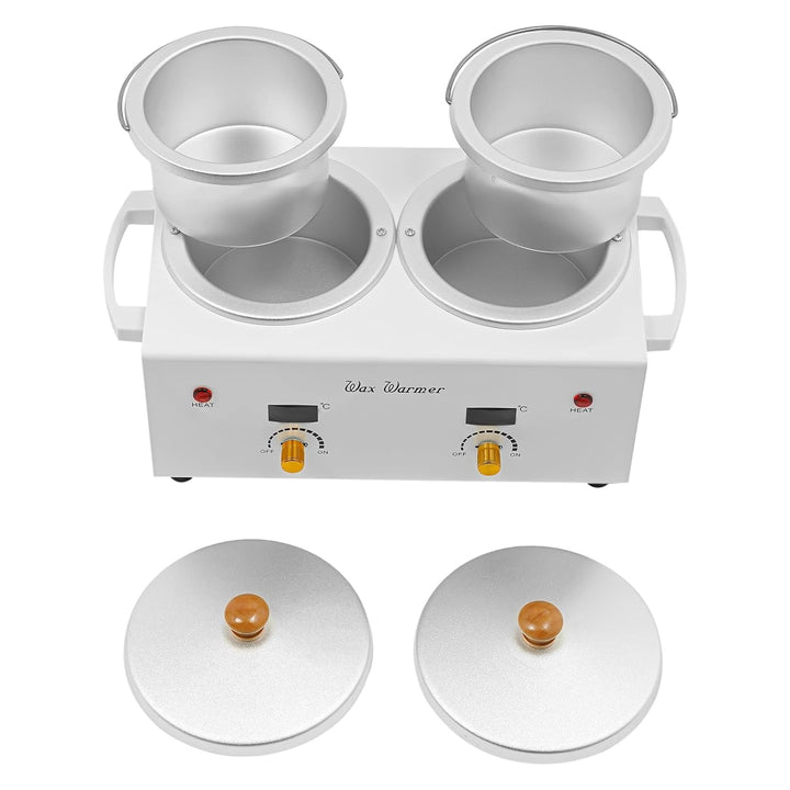 Doppeltopf Wachswärmer, 100W Wachserhitzer mit 2 x 600ml Behälter, Einstellbar Temperatur 20-120℃, W