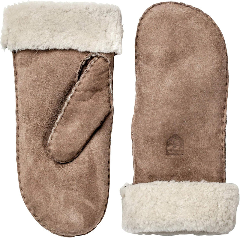 Hestra Lederhandschuhe für Damen: Lammfell Dünner Winterhandschuh mit Fellmanschette 9 Beige, 9 Beig